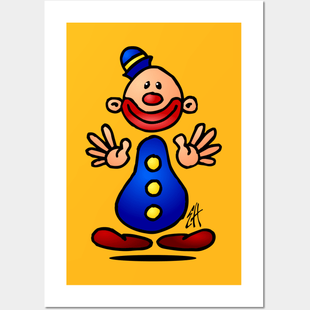 Circus clown Wall Art by Cardvibes